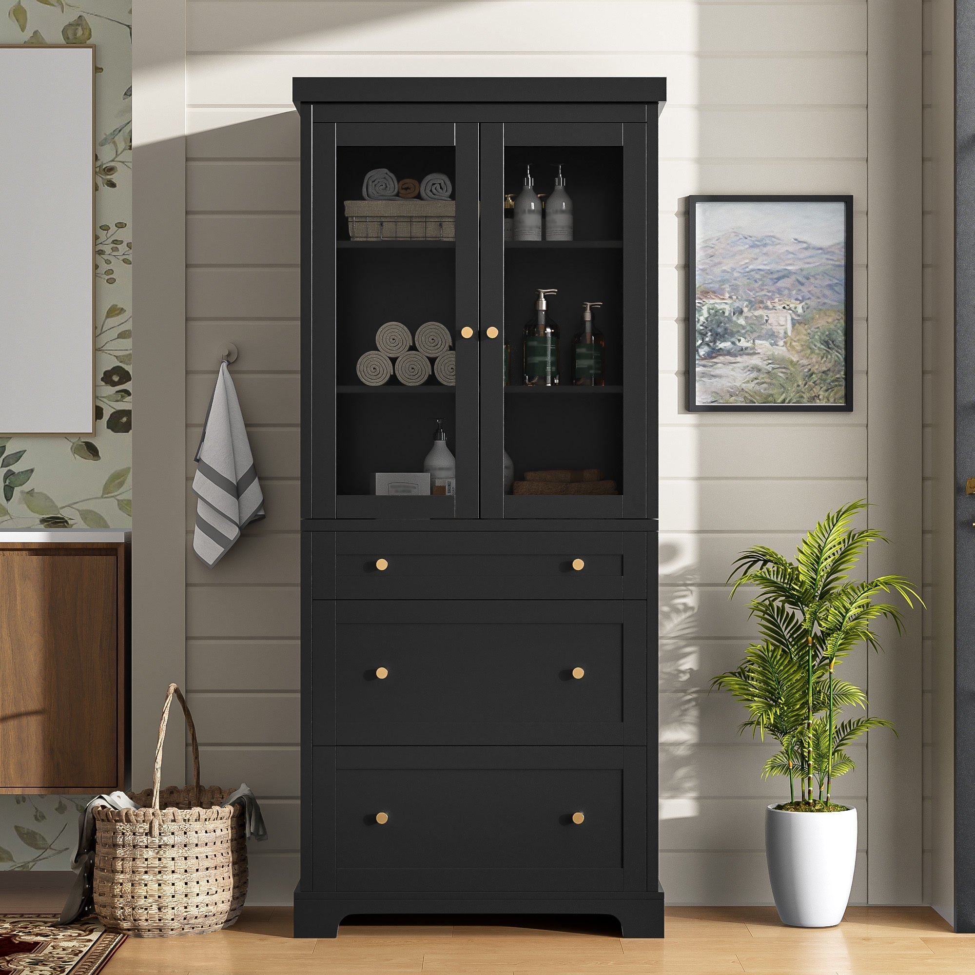 Modern Freestanding Tall Bathroom Cabinet