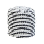 River Handcrafted Cylindrical Pouf in Water Resistant Fabric