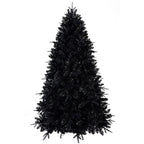 Prelit Black Christmas Tree With White Lights Artificial Fake