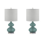 Ellipse Curved Glass Table Lamp, Set of 2