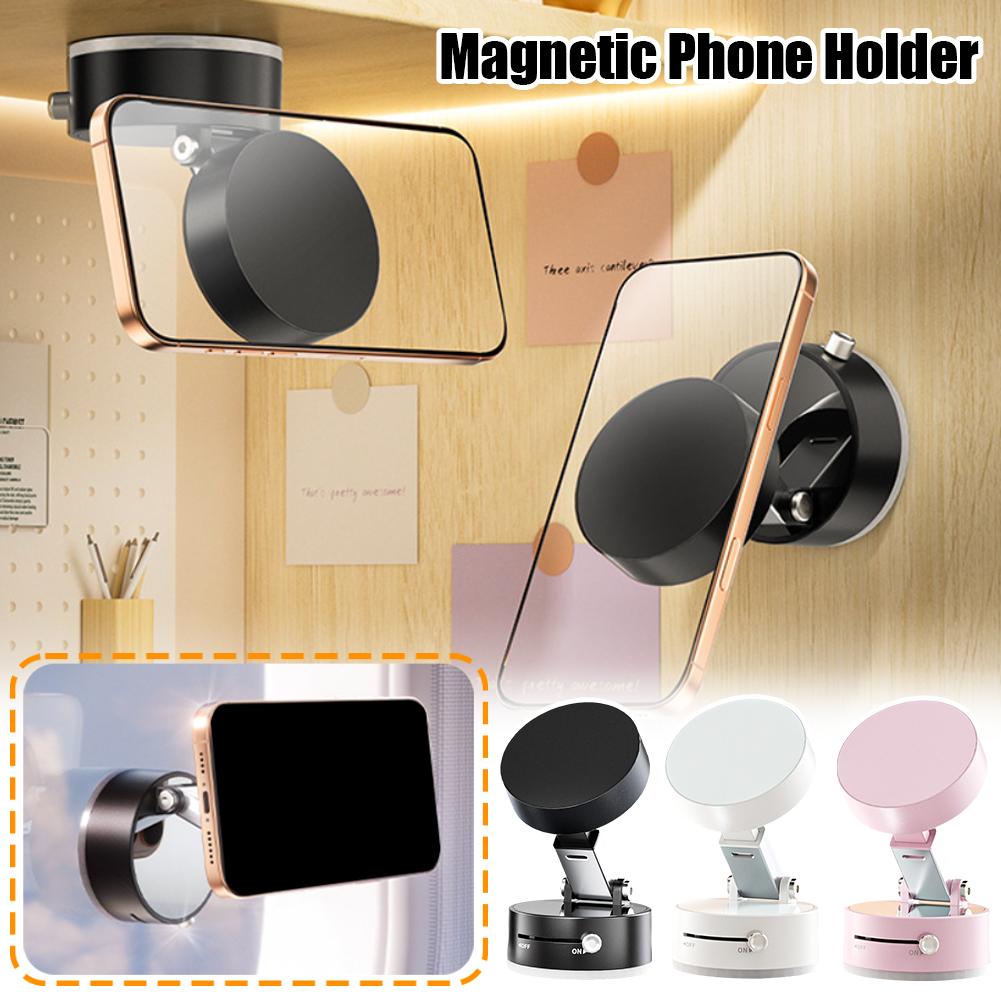 Foldable Magnetic Vacuum Car Phone Holder Foldable Suction Cup With