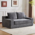 Loveseat Sofa, Comfortable Deep Seat Sofa Bed, Modern Small Corduroy