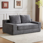 Loveseat Sofa, Comfortable Deep Seat Sofa Bed, Modern Small Corduroy