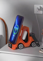4 in 1 Forklift Fast Wireless Charging Station Dock for iPhone,