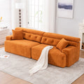 LY-029 ORANGE COMPRESSION SOFA 4-seater Combined Sofa, Wood Grain