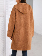 Zip Up Long Sleeve Hooded Outerwear