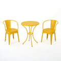 Bright Finish Colmar 3-Piece Yellow Iron Bistro Set