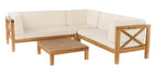 Brava X-Back 4-Piece Sofa Set Beige