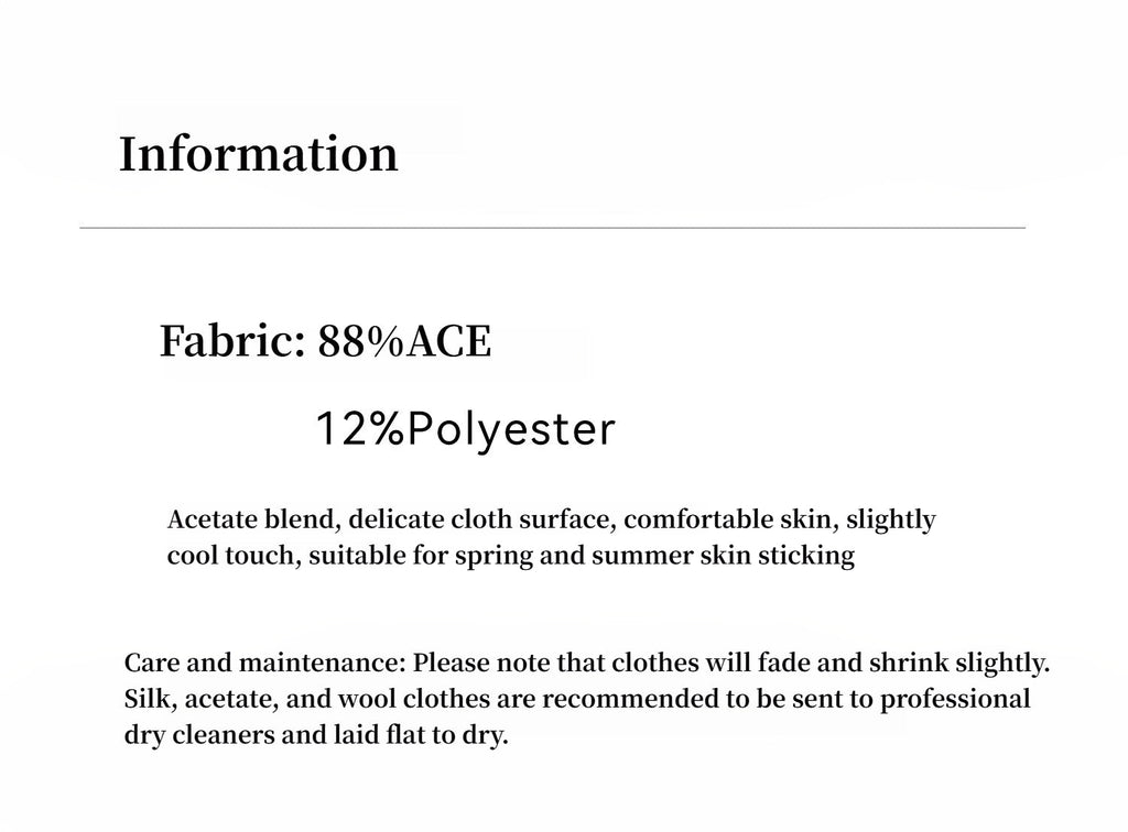 "Mercerized Spring Shadow" Acetate Shirt Women's Hollow String Pleated