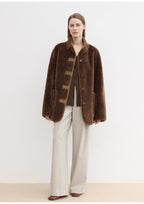 "Leisure Moments" classic low-waisted loose casual straight pants