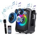 1Pc Portable Wireless Party Speaker With LED Light 2 Wireless Mics
