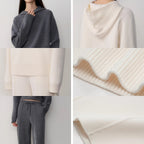 Fireladyfur Women's Wool Knit Hooded Set"Urban One"