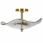 glass semi flush mount ceiling light