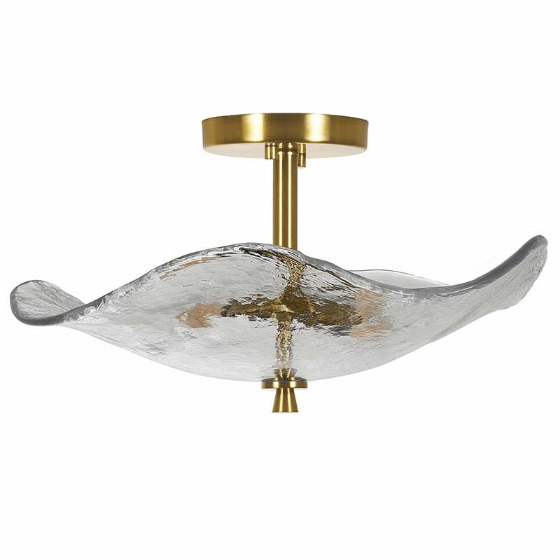 glass semi flush mount ceiling light