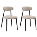 Modern Dining Chairs Set of 2 Light Grey