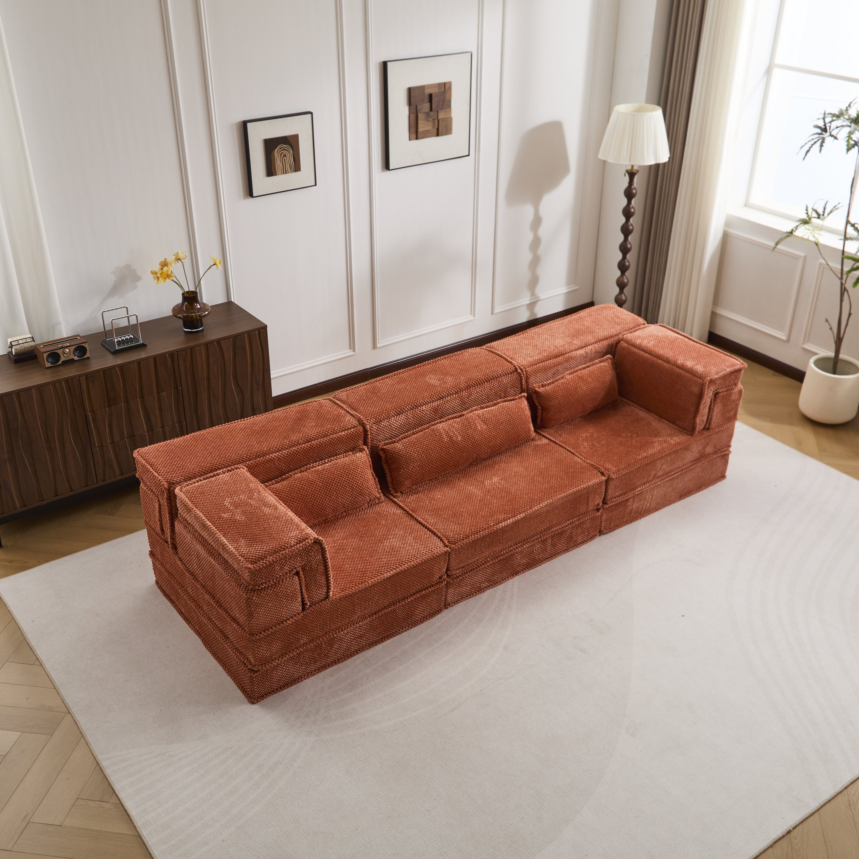Compression Mahjong Sofa,Convertible Floor Sofa Bed,DIY Boneless