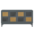 Retro Industrial Grey 4-Door Sideboard