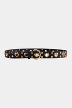Shape Alloy Detail PU Leather Belt