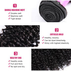 BeuMax 10A Grade 3/4 Kinky Curl bundles with 13x4 Frontal