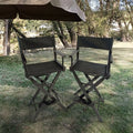 Casual Home Director's Chair, Black Frame Black Canvas,Suitable For
