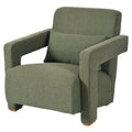 Sleek Right Angle Armrests Armchair with Ergonomic Lumbar Support