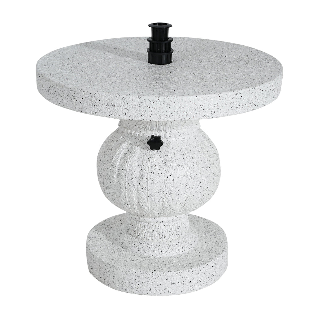 Berra MGO Outdoor Patio Side Table Umbrella Base with Sand-filling Design