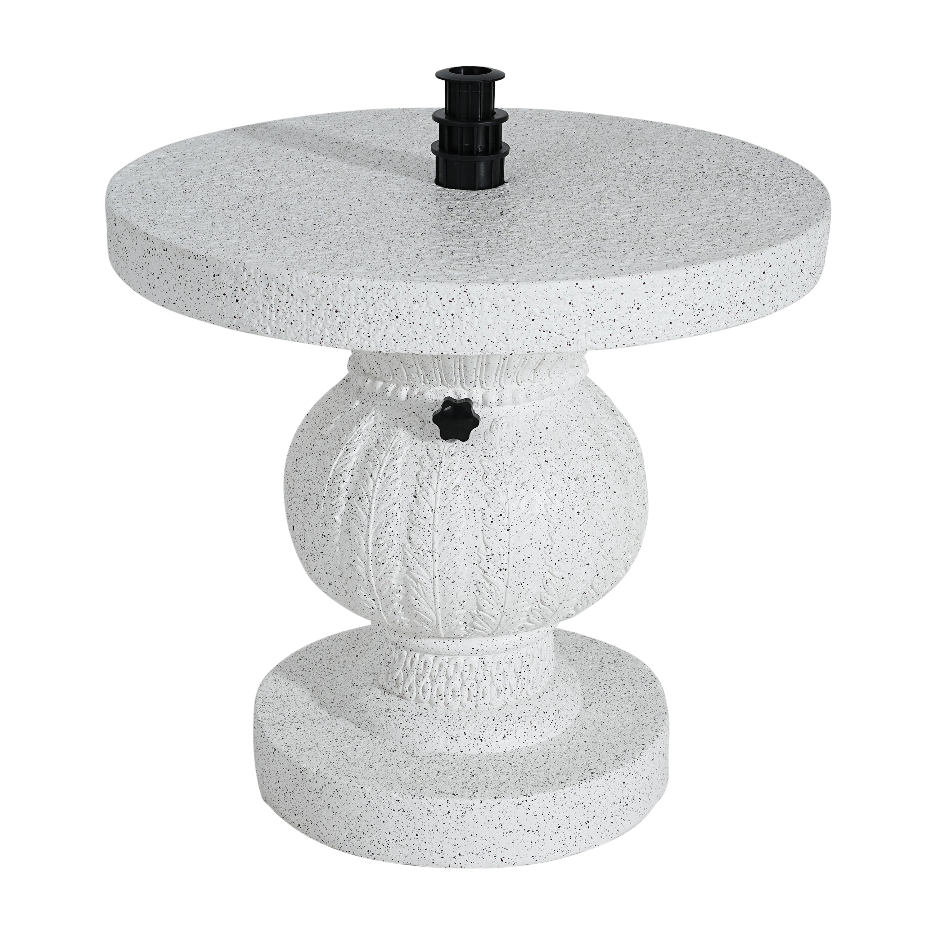 Berra MGO Outdoor Patio Side Table Umbrella Base with Sand-filling Design