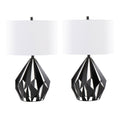 Geome Tri 28" Contemporary Metal Table Lamp Set