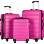 3 Piece Set Of Suitcases, Hard Shell Trolley Cases With TSA Locks 20