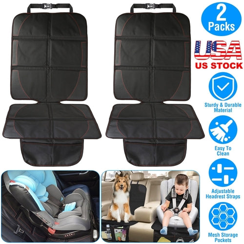 2 Packs Car Seat Protector Cushion Mat Pad With Thick Padding