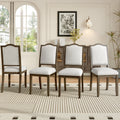 Farmhouse Dining Chairs Set of 4, Upholstered High Back