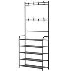 Entryway Coat Hat Rack Shoe Storage Shelf 5 Tier Shoe Rack
