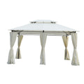 13x10 Outdoor Patio Gazebo Tent with Ventilated Double Roof and Sidewalls