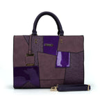 Geometric Pattern Single Shoulder Stitching Ladies Handbag