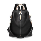 Two Pieces Anti-theft Soft Leather Wild Backpack