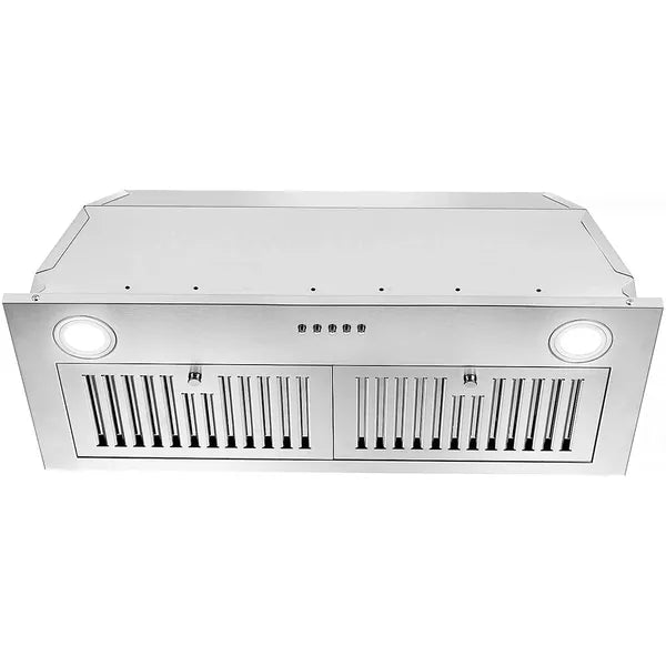 Range Hood Insert 30 Inch; Stainless Steel Kitchen Vent Hood 600CFM;