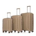 Gigatech 3-Piece PP Spinner Wheel Luggage Set (Champagne)