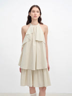 "Floating Island Manor" small stand-up collar design asymmetrical