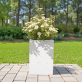 MGO Handmade Rectangle Planter Box, 20"H, White