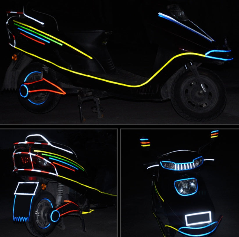 Car and motorcycle bicycle reflective stickers mountain bike luminous
