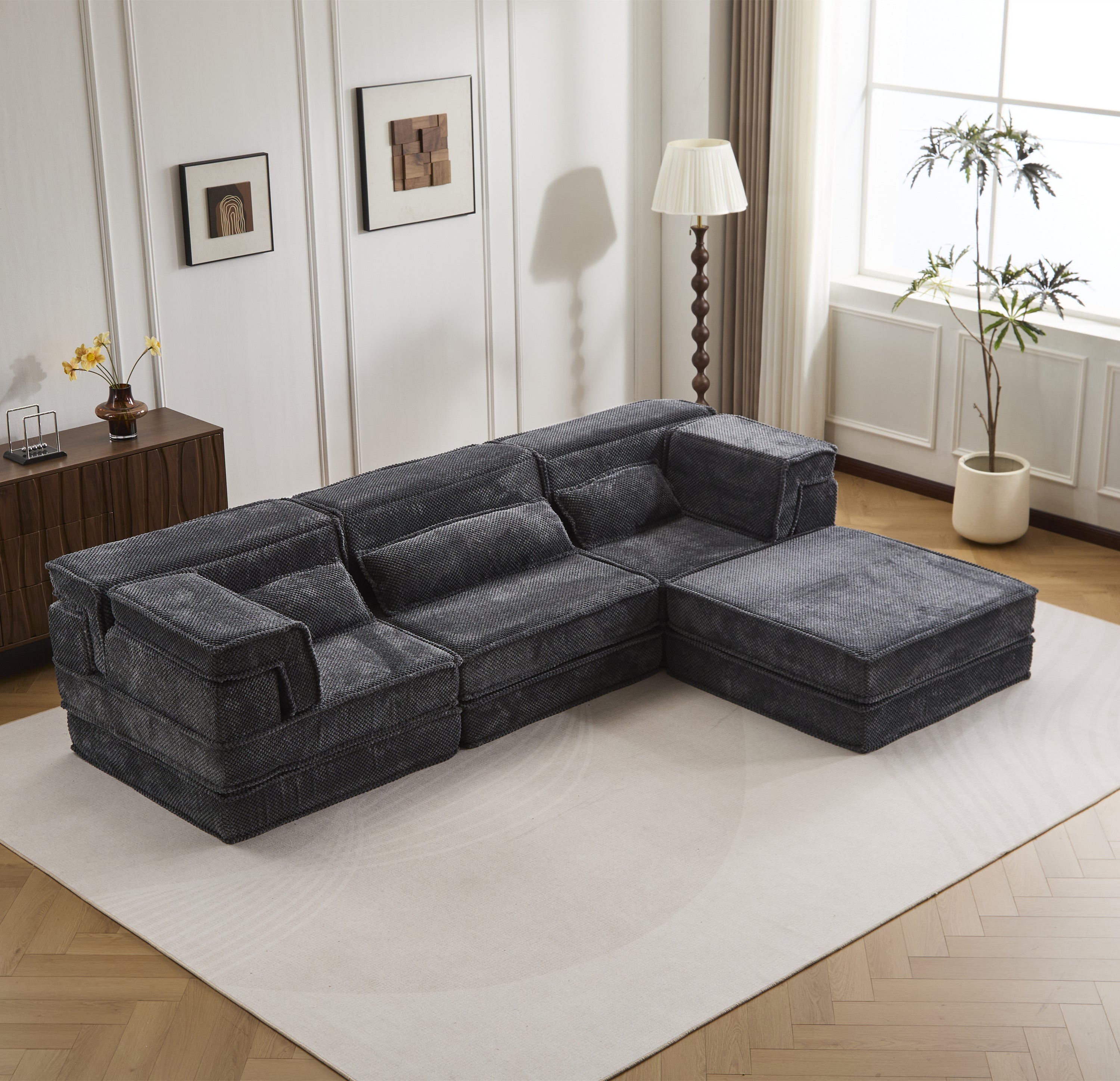 Compression Mahjong Sofa,Convertible Floor Sofa Bed,DIY Boneless