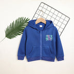 Toddler Girl Zip Up Hoodie Jacket Sorry Or Whatever Letter Print Long