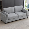 Modern Gray Sofa with Integrated USB and Type-C Charging