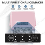Countertop Ice Maker With Handle, 26lbs&24H Portable Ice Machine, 9