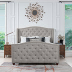 The Eldhavn™ Nailhead Upholstered Bedframe King