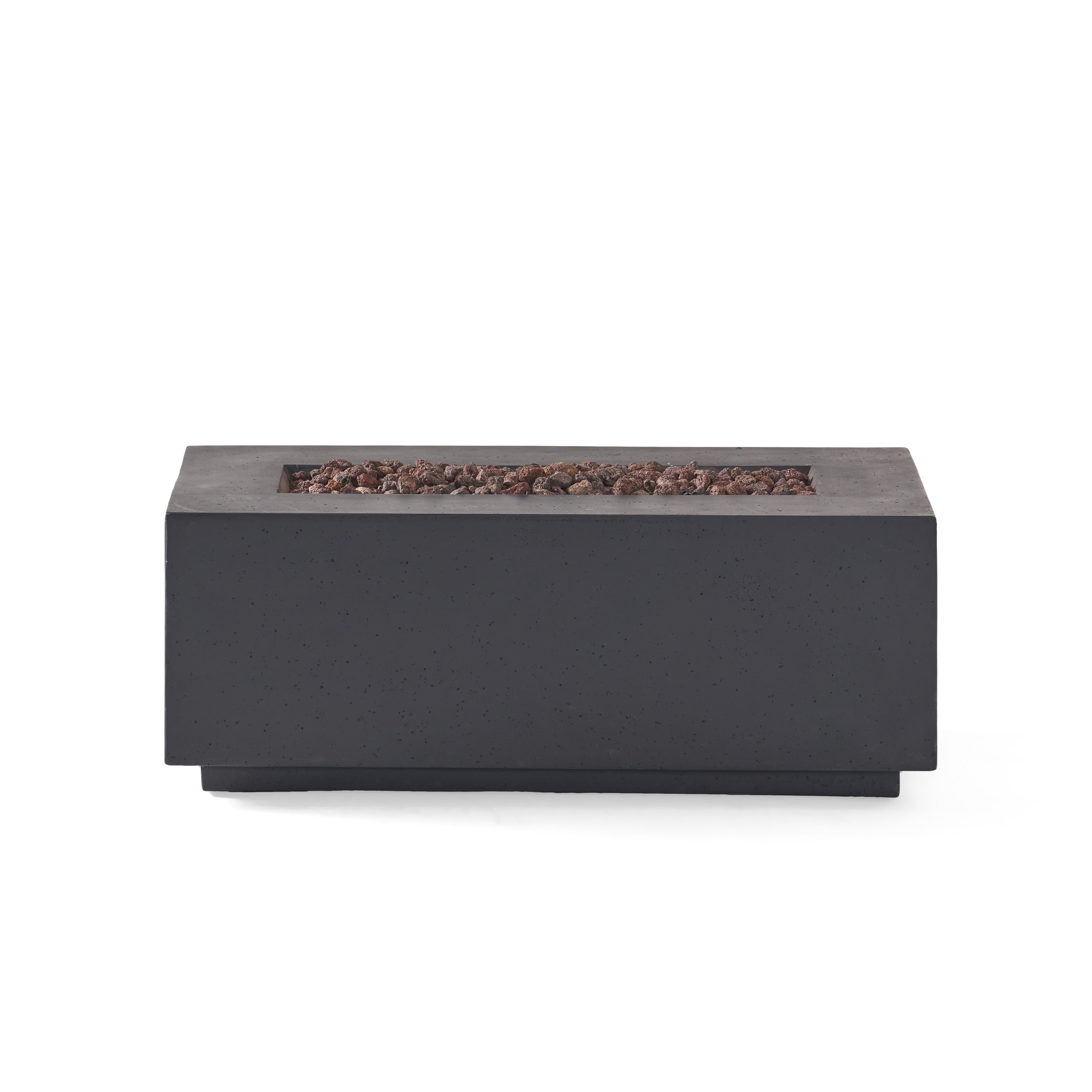 Contemporary Outdoor 40,000 BTU Propane Fire Pit Light Grey MgO Concrete 40'