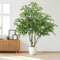 7FT Artificial Banyan Tree Realistic Silk Leaves
