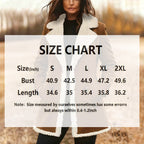 Women's Suede-Look Trench Coat, Classic Notch Lapel Double-Breasted