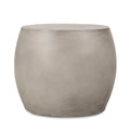Outdoor Oval-Shaped Side Table, Light Grey