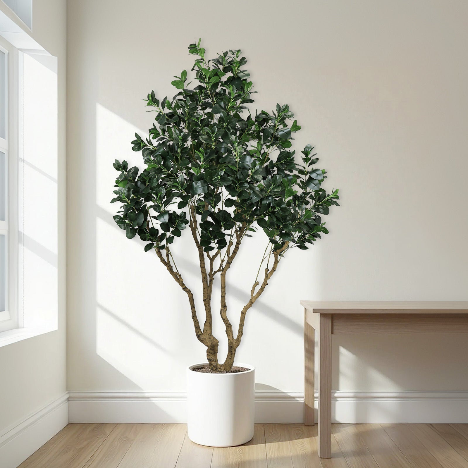 7.2FT Tall Artificial Silk Tree Large Faux Greenery Plant